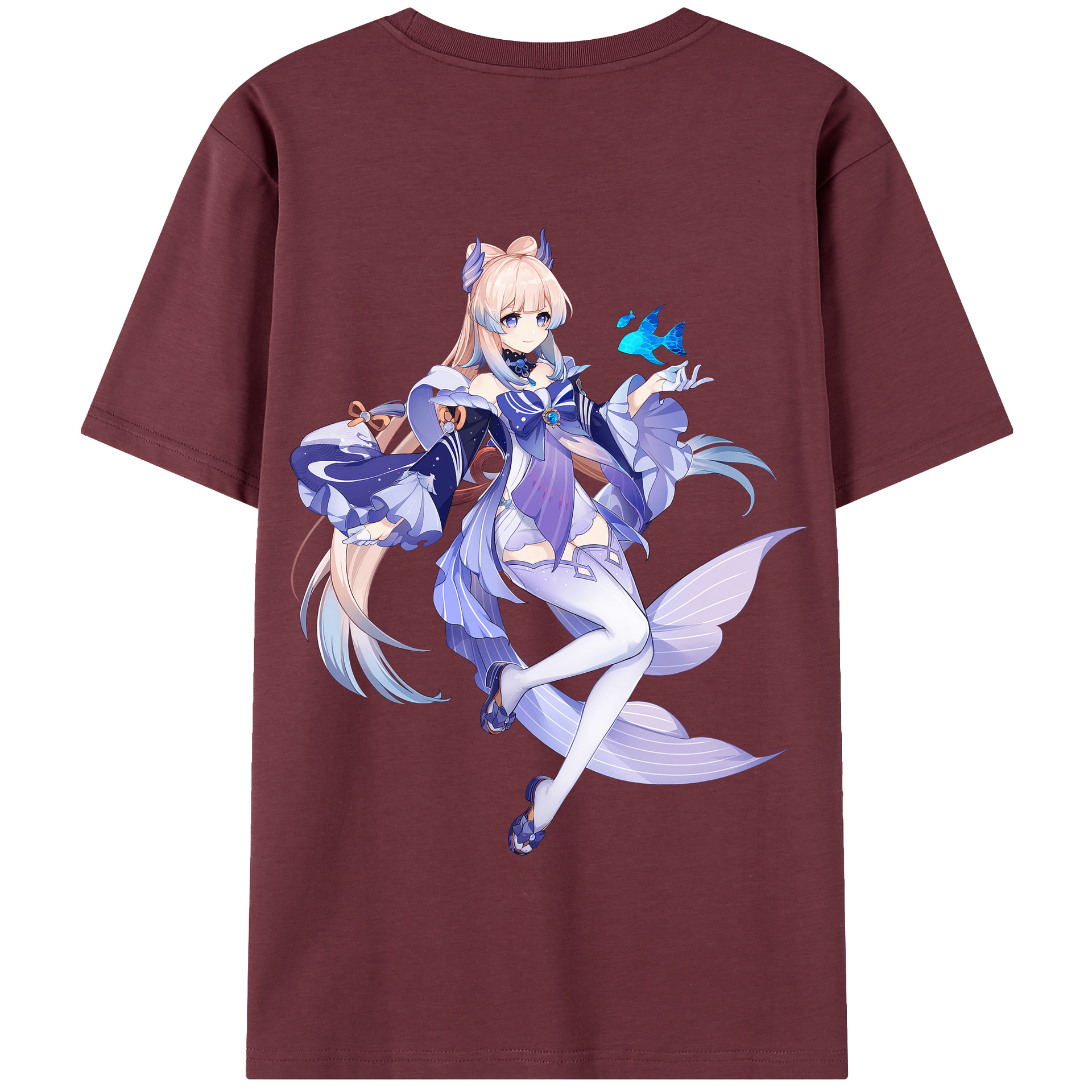 げんし神 珊瑚宮心海 サンゴノミヤ・ココミ genshin Sangonomiya Kokomi 綿100％半袖Tシャツ（背面プリント）